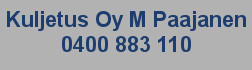 Kuljetus Oy M Paajanen logo